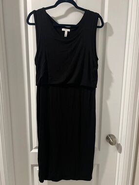 Leith Black Sleeveless Midi Dress